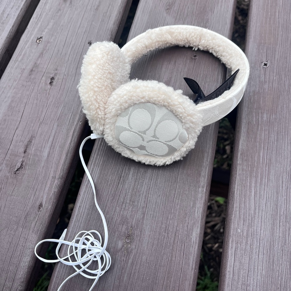 Coach Shearling Earmuff Headphones